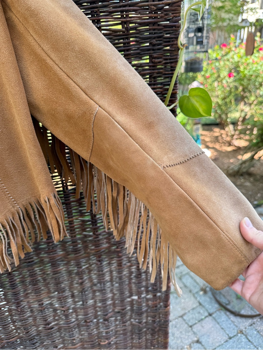 Sea Dream Vintage Leather Fringe Jacket - Vintage Size 10 - Picture 2 of 13
